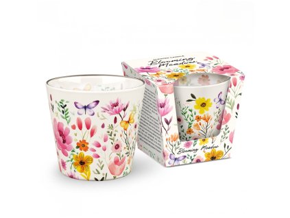 blooming meadow vonna sviečka v skle