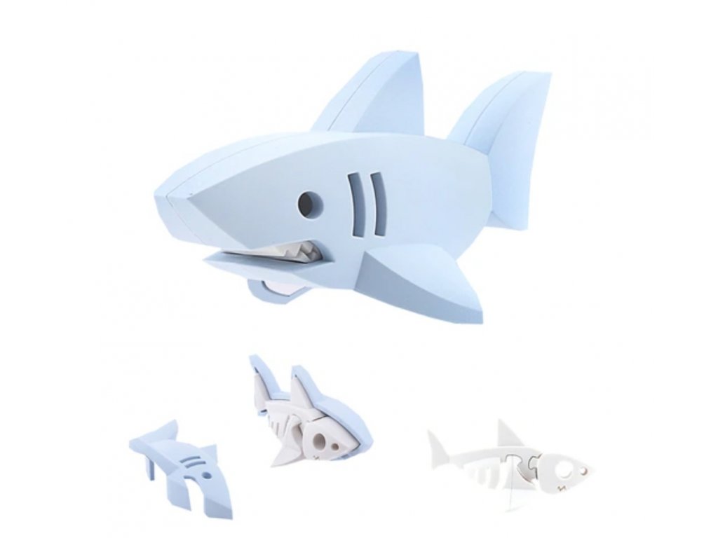 Žralok bílý s kostrou a magnety Half Toys