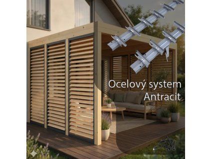 tarasowy system shutters stalowy antracytowy