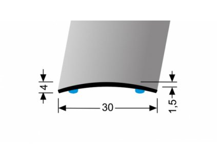 Přechodový profil 30 mm oblý (samolepící) Küberit 459 SK