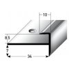 Schodový zásuvný profil s nosem pro krytiny 8,5 mm, aluminium, elox., vrtaný, 270cm