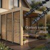 tarasowy system shutters stalowy czarny