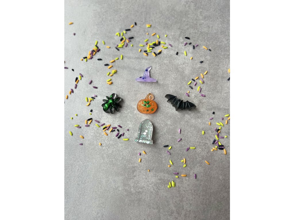 Halloweenská sada pryskyřice (5 ks)