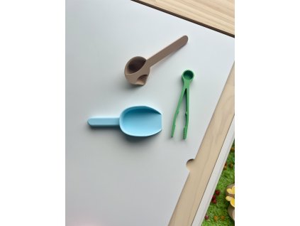 Senza pomůcky (sada 3 ks) - zelená - modrá - přírodní