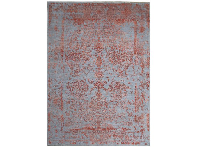 Ručně vázaný kusový koberec Diamond DC-JK ROUND Silver/orange