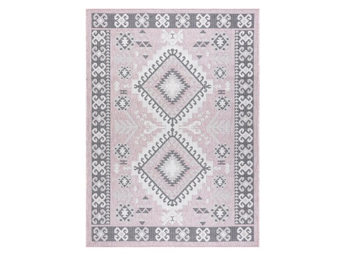 Kusový koberec Sion Sisal Aztec 3007 pink/ecru – na ven i na doma