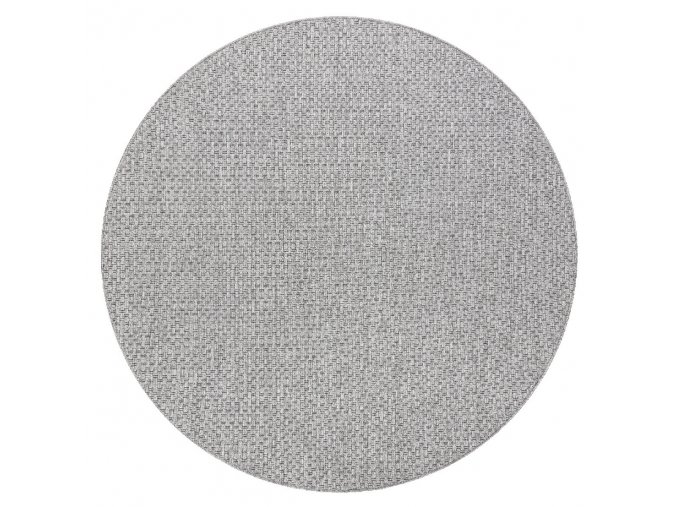 Kusový koberec Timo 6272 Light grey kruh – na ven i na doma