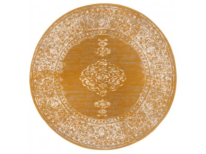 Kusový koberec Gloria 105518 Mustard kruh