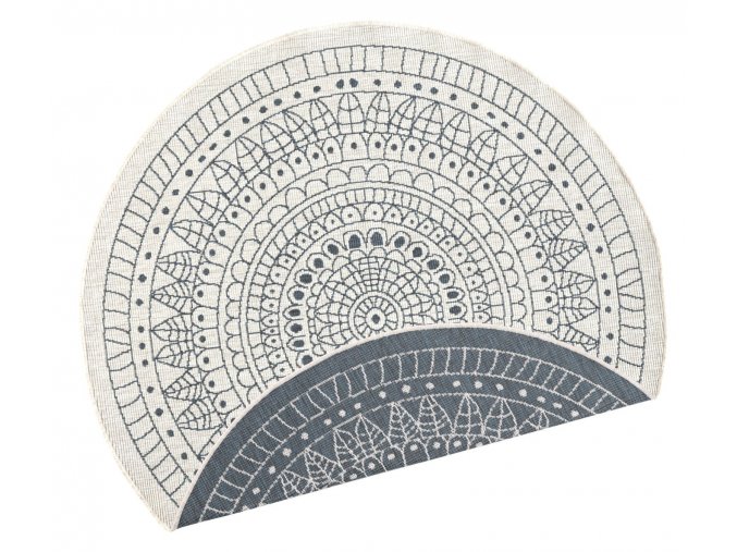 Kusový koberec Twin-Wendeteppiche 103143 creme grau kruh – na ven i na doma