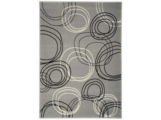 Kusový koberec Kruhy grey
