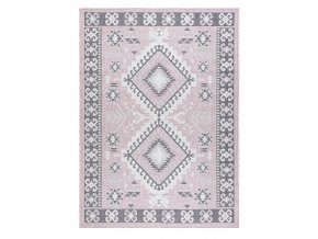 Kusový koberec Sion Sisal Aztec 3007 pink/ecru