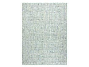 Kusový koberec Sion Sisal Aztec 22184 green/blue/ecru – na ven i na doma