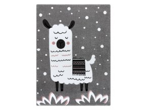 Dětský kusový koberec Petit Lama grey