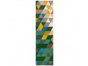 Ručně všívaný běhoun Illusion Prism Green/Multi