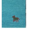 Ručně všívaný kusový koberec Asra wool tyrkys