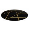 Kusový koberec Emerald geometric 1012 black and gold kruh