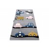 Dětský kusový koberec Petit Toys cars grey