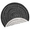 Kusový koberec Twin-Wendeteppiche 103109 schwarz creme kruh – na ven i na doma