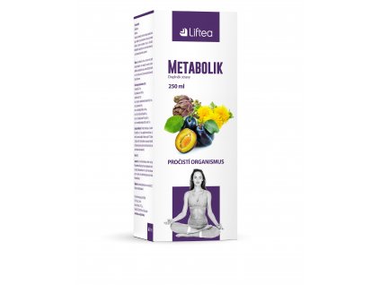Liftea Metabolik, přírodní sirup na očištění organismu, pro podporu funkce jater a zažívání.
