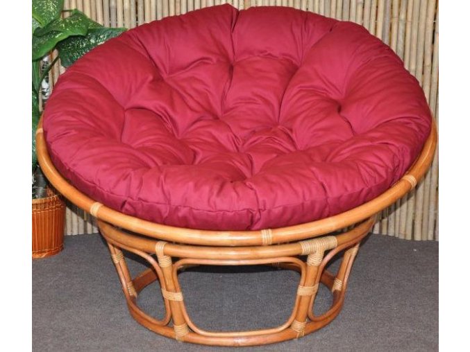 Ratanový papasan 110 cm - medový