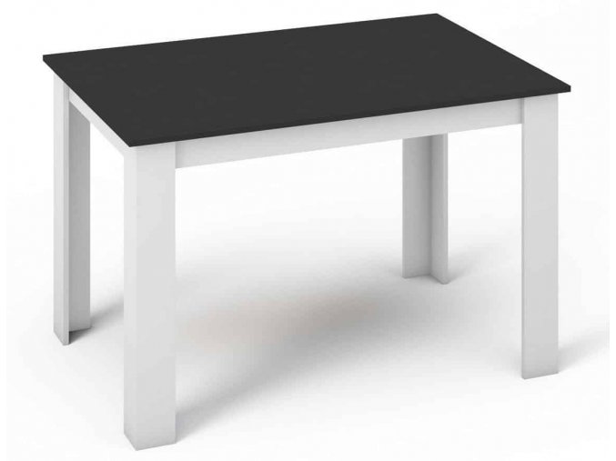 Jídelní stůl MANGA 120x80 bílá/černá