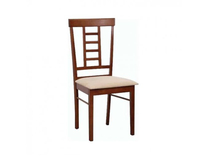 Jídelní židle OLEG NEW - ořech / béžová