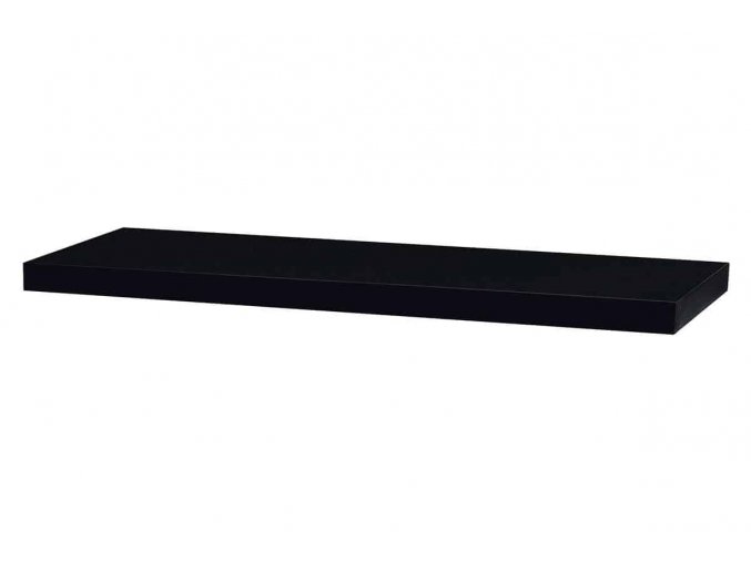Nástěnná polička 80cm P-005 BK - černá, vysoký lesk