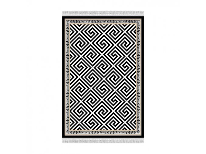 Koberec MOTIVE, 160x230 - černo-bílý vzor