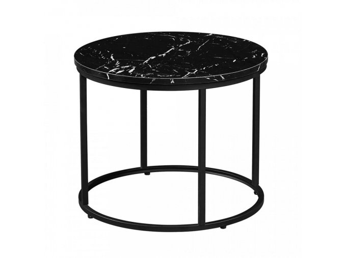 Konferenční stolek GAGIN - černý mramor/černý kov