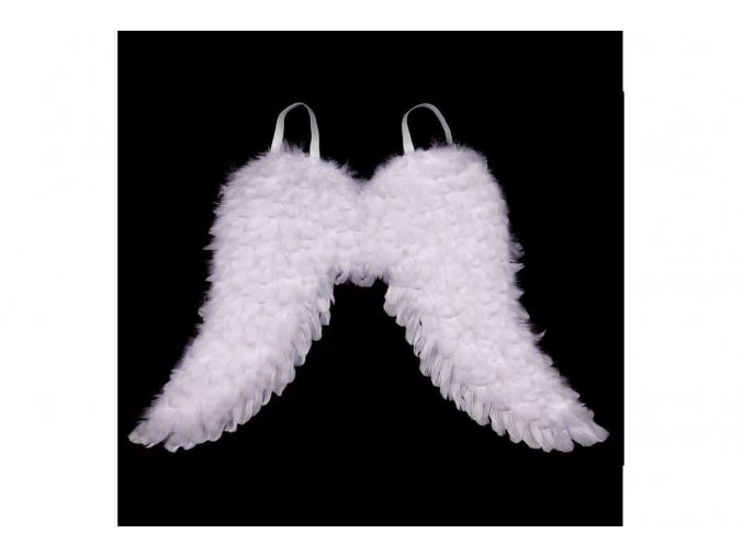 Andělská křídla z peří bílá AK1908-WH