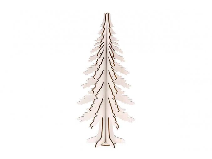 Strom, dřevěná dekorace - bílý AC7161