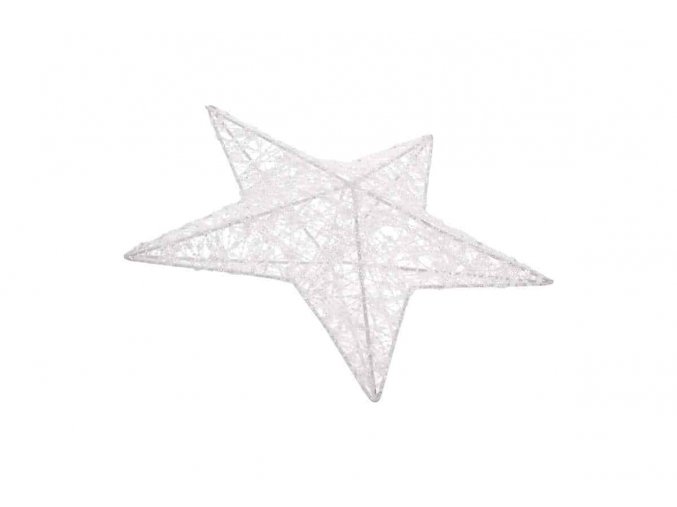 Hvězda, vánoční dekorace, barva bílá LBA009-B