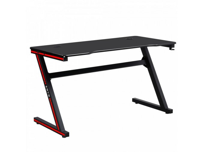 Herní stůl / počítačový stůl MACKENZIE 140cm - černá / červená