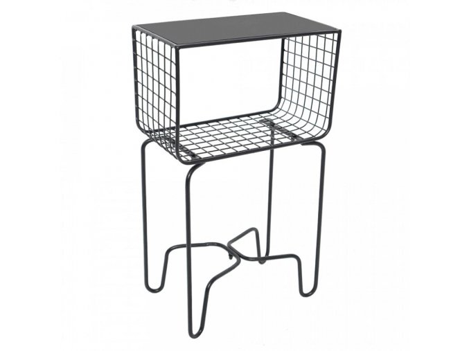 Kovový odkládací stolek LONIO - černá