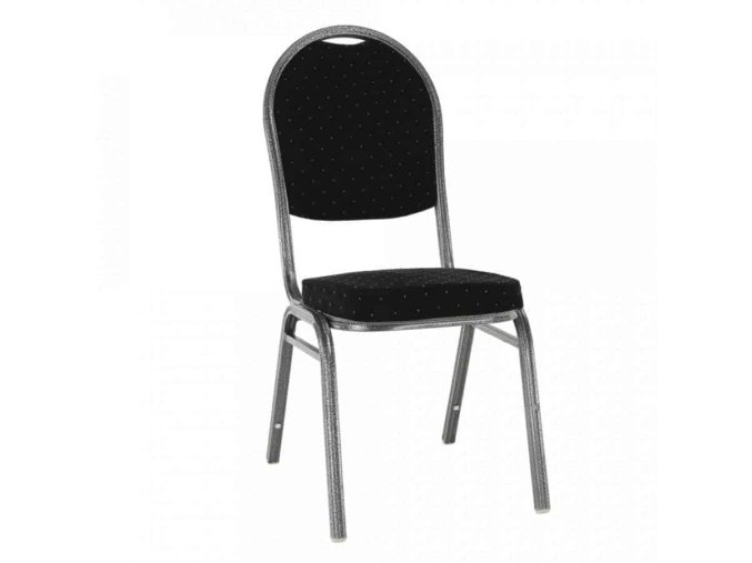 Židle JEFF 3 NEW - černá / šedý rám