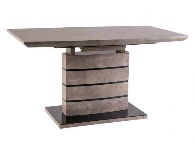 Jídelní stůl rozkládací LEONARDO 140x80 - beton/černá