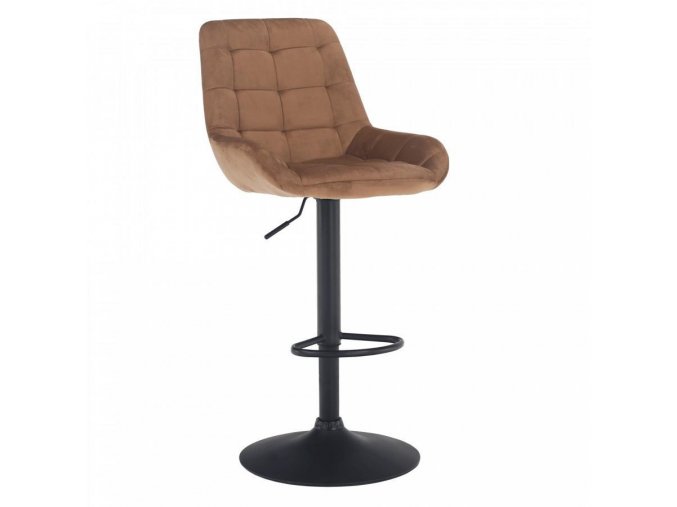 Barová židle CHIRO NEW - hnědá Velvet látka