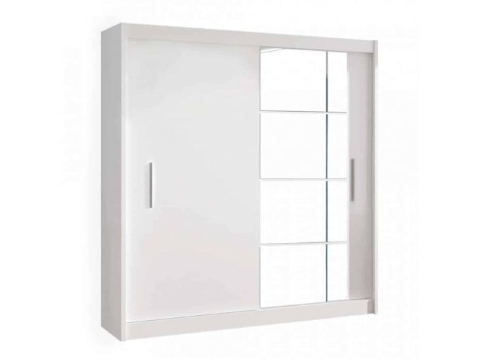 Skříň LOW s posuvnými dveřmi – bílá