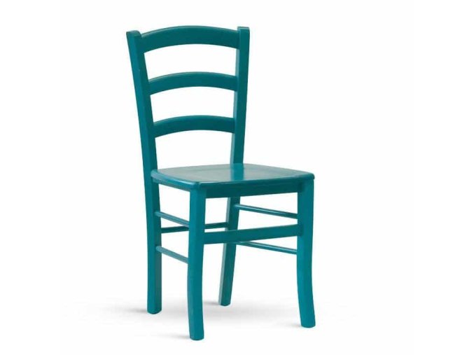 Dřevěná židle Paysane COLOR - masiv blu