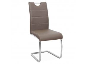 Jídelní židle ABIRA - hnědá ekokůže