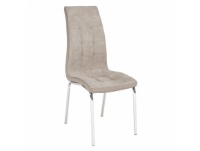 Jídelní židle GERDA NEW - béžová / chrom