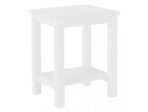 Noční stolek FOSIL, masív/bílá