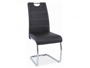 Židle Abira New - černá / světlé šití
