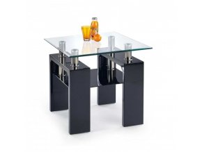 Konferenční stolek Diana H kwadrat, černý lak