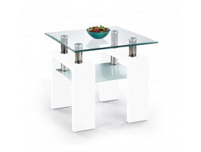 Konferenční stolek Diana H kwadrat, bílý lak