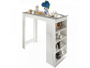Barový stůl Austen - bílá / beton