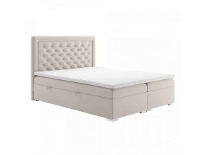 Postel DORMAN boxspring, 160x200, krémová