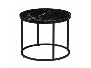 Konferenční stolek GAGIN - černý mramor/černý kov