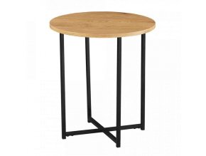 Příruční stolek IMSAR - dub/černý kov