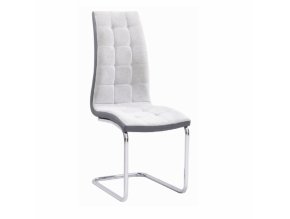 Jídelní židle SALOMA NEW - světle šedá /chrom